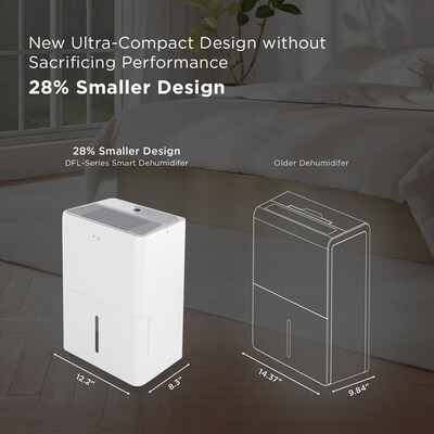 TCL Energy Star 25-Pint Portable Dehumidifier, Wi-Fi Enabled, Covers up to 2000 sq. ft., White (H25D44W)