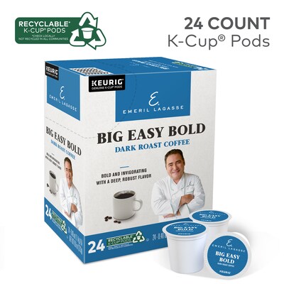 Emeril's Big Easy Bold Coffee Keurig® K-Cup® Pods, Dark Roast, 24/Box (PB4137)