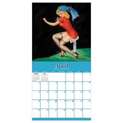 2027 TF Publishing PinUps 12" x 12" Monthly Wall Calendar, Multicolored (27-1119)