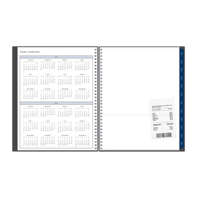 2027 Blue Sky Passages 8.5" x 11" Calendar Year Weekly & Monthly Standard Planner, Plastic Cover, Black (100009-27)