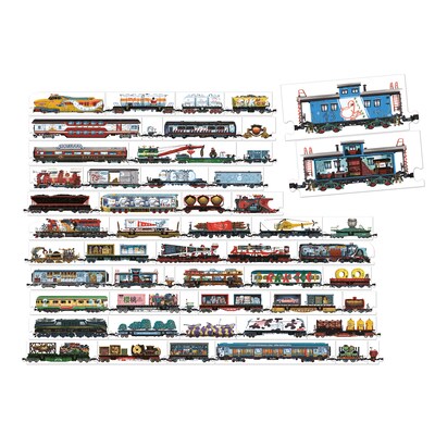 Banana Panda Mix and Match Trains 54-Piece Puzzle, 2/Set (BPN49349)