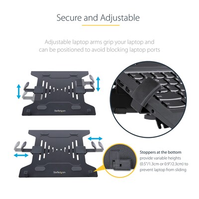 StarTech Laptop Desk Mount 34" for Laptops, Black (A-LAPTOP-DESK-MOUNT)