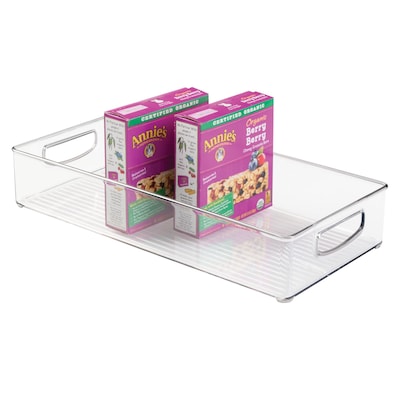 iDESIGN Large Stackable Plastic Storage Bin, Clear (63599)