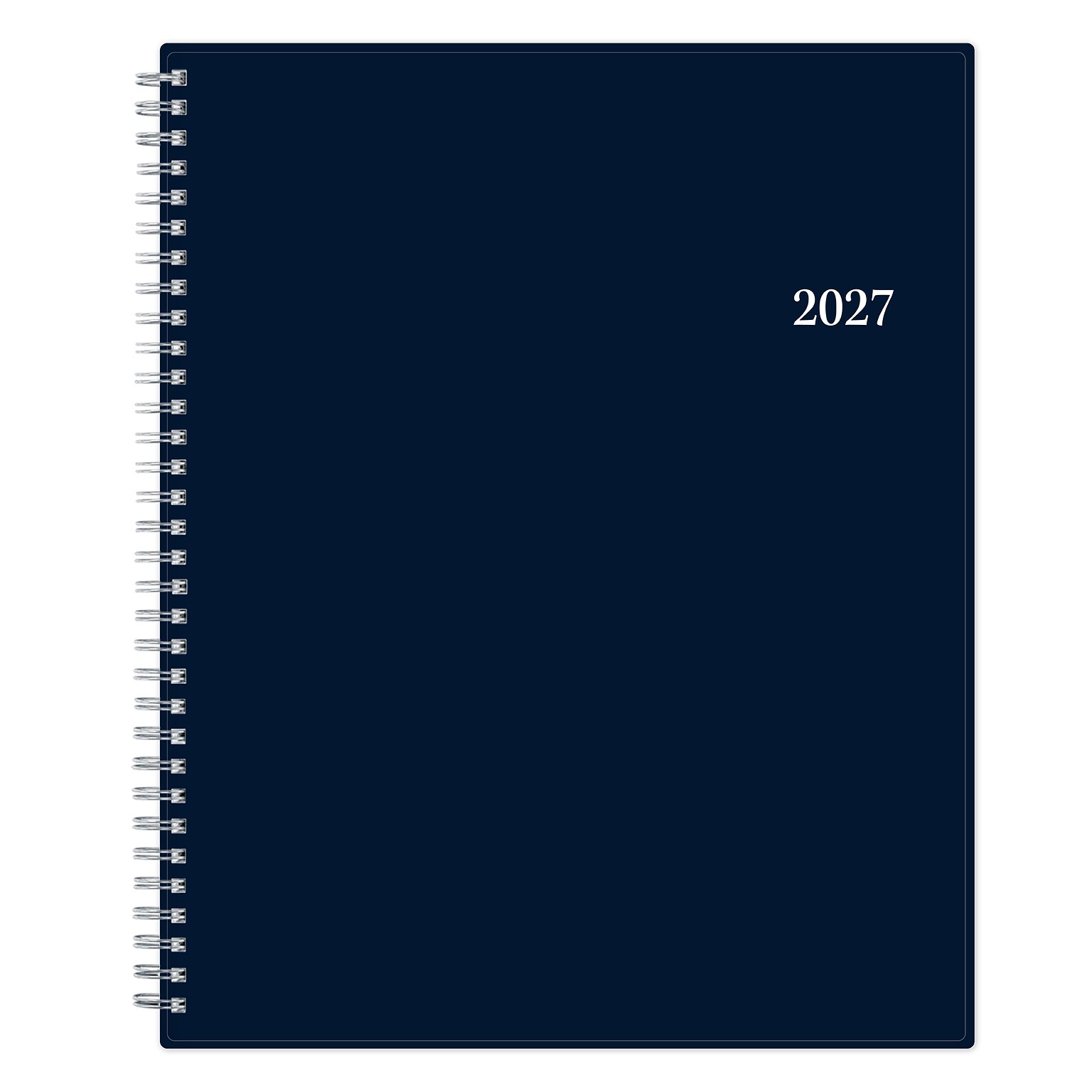 2027 Blue Sky Passages 8.5 x 11 Calendar Year Weekly & Monthly Standard Planner, Plastic Cover, Solid Navy (148659-27)
