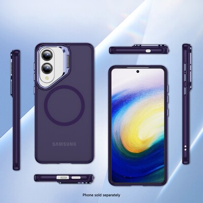 SaharaCase Venture Series Kickstand MagSafe Phone Case for Samsung Galaxy S25 Edge, Shock Absorbing, Purple Orchid (CP00830)