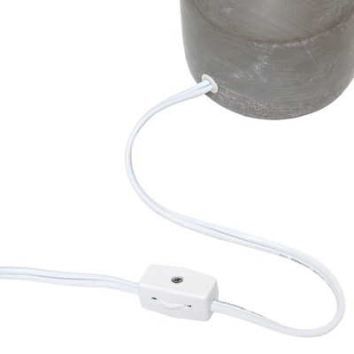Simple Designs Mini Bocksbeutal Concrete Table Lamp, Gray (LT2080-GRY)