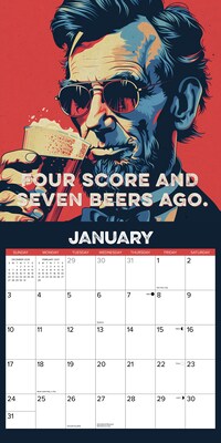 2027 Willow Creek My Favorite Color is 'Merica 12" x 12" Monthly Wall Calendar, Assorted Colors (61398)