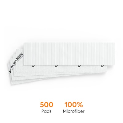 Coastwide Professional Microfiber Wet Mop Pad, 4.5 x 19, White, 500/Carton (CW63404CT)