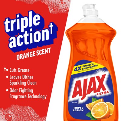 Ajax Ultra Triple Action Dish Soap, Orange, 28 oz. (144678)