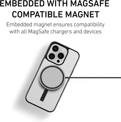 PEEL MagSafe Bumper Phone Case for iPhone 16 Pro, Shock Absorbing, Black (i16_PRO_BMP_BLK)