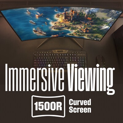 Westinghouse RX Series 27" Curved FHD 200Hz LED AMD FreeSync Gaming Monitor, Built-In Speakers, Pink (WC27RX6250P)