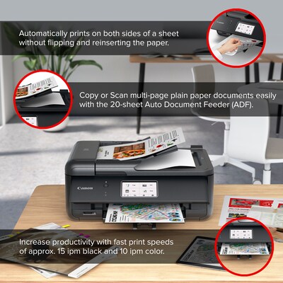 Canon PIXMA TR8620a Wireless Color Inkjet Printer, All-In-One, Print, Scan, Copy, Fax (TR8620A)
