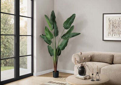 Monarch Specialties Inc. 83 Artificial Bird of Paradise Plant in Pot (I 9591)