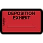 Tabbies Deposition Exhibit Labels, Pre-Printed, 1" X 1 5/8", Red, 252/Pack (58095)
