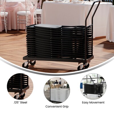 Flash Furniture Steel Folding Chair Dolly, Black
