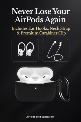 SaharaCase Venture Series Silicone Case Kit for AirPods Pro 3, Anti-Shock Material, Scorpion Black (HP00208)