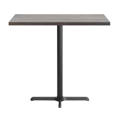 Flash Furniture Bennett Wooden Commercial Indoor Table, 48" x 30", Dark Brown Top/Black Base (GSF3048DBT2230B)