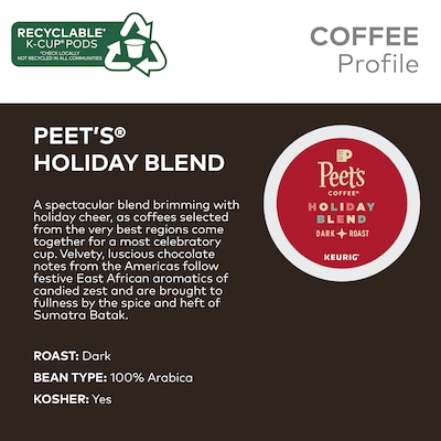 Peet's Coffee Holiday Blend Keurig® K-Cup® Pods, 22/Box (5000398017)