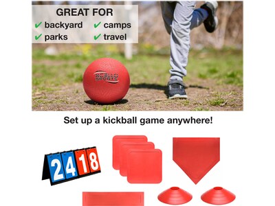 Xcello Sports Kickball Set, Red (KICKBALLSET-RED)