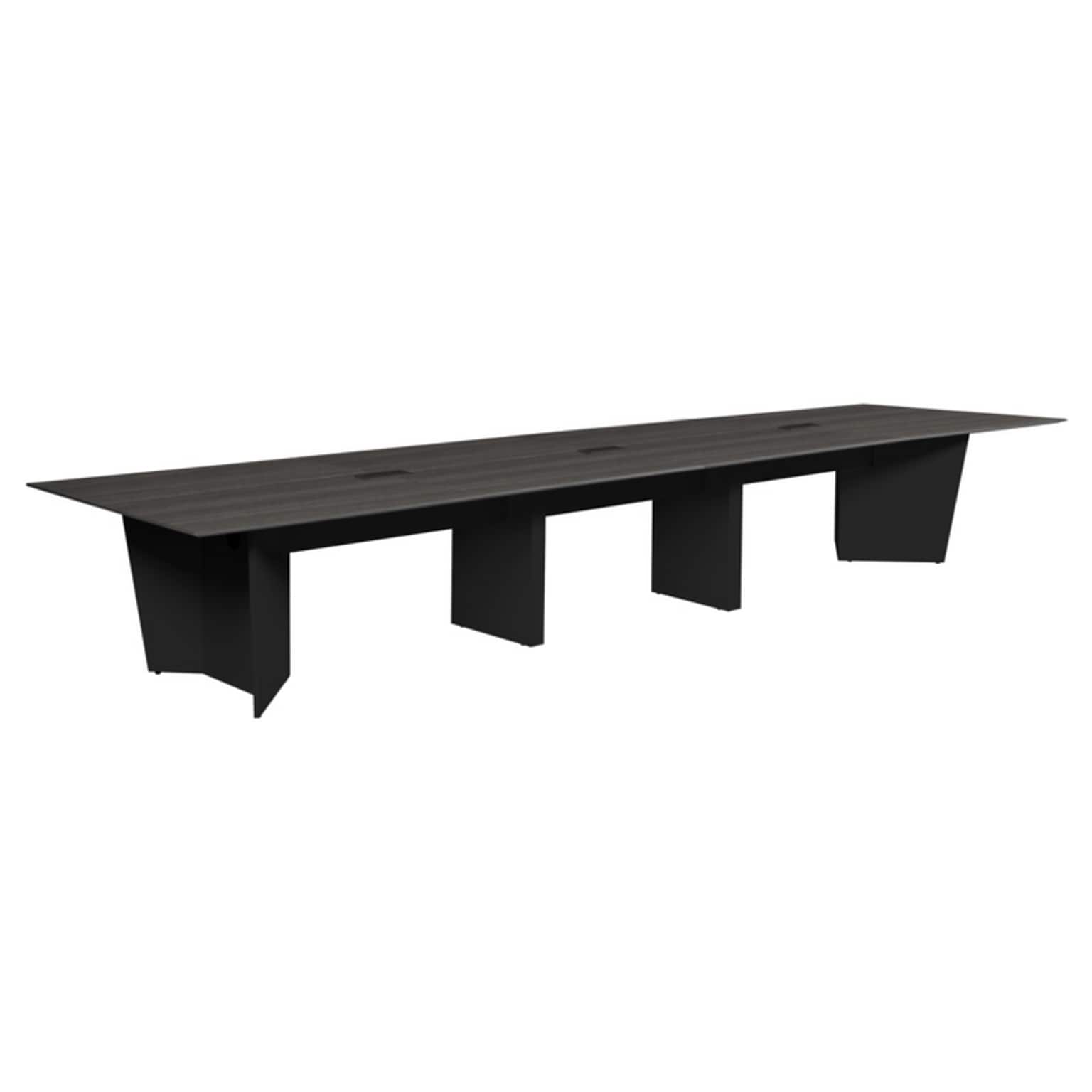 Regency Array 192W x 48D Conference Table with Grommet, Ash Grey/Black (ACT19248AGBK)