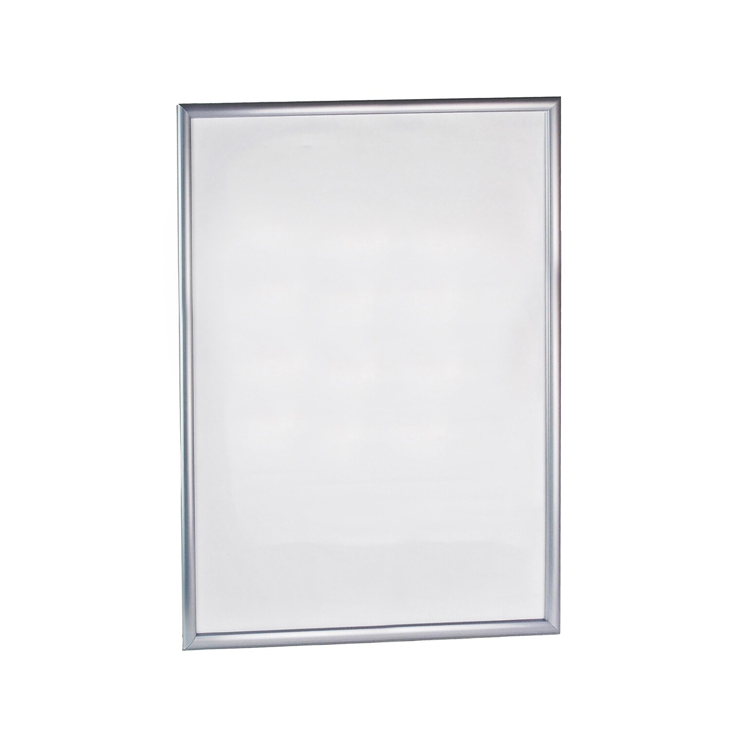 Azar Sign Holder, 30 x 40, Wall Mounted, Silver Plastic (300348-SLV)