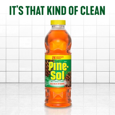 Pine-Sol Disinfecting Multi-Surface Cleaner, Original Pine, 40 Fl. Oz., 8/Carton (60164CT)