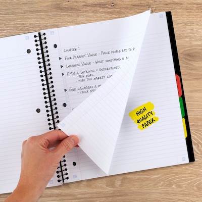 Five Star Advance 5-Subject Subject Notebooks, 8.5" x 11", College Ruled, 200 Sheets, Color Chosen at Random (06326)