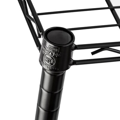 Honey-Can-Do 3-Shelf Metal Unit, 24", Black (SHF-01905)