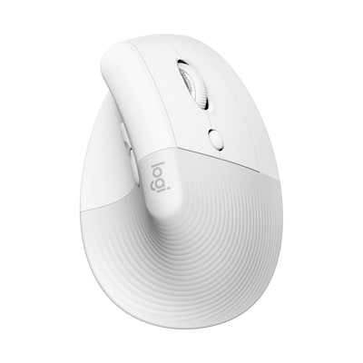 Logitech Lif Vertical Wireless Ergonomic  Optical Mouse, Off-White (910-006469)
