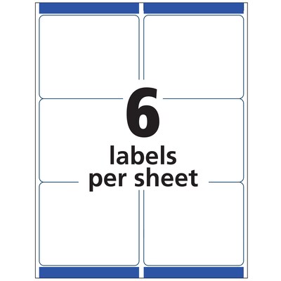 Avery Easy Peel Laser Shipping Labels, 3-1/3" x 4", Clear, 300 Labels/Box (5664)