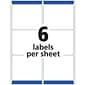 Avery Easy Peel Laser Shipping Labels, 3-1/3" x 4", Clear, 6 Labels/Sheet, 50 Sheets/Pack, 300 Labels/Pack (5664)