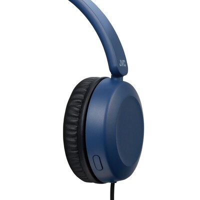 JVC Noise Canceling On-Ear Headphones with Microphone, Blue (HAS31MA)