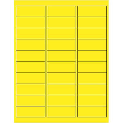 Quill Brand® Laser Address Labels, 1 x 2-5/8, Fluorescent Yellow, 900 Labels (Comparable to Avery