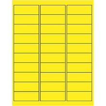 Quill Brand® Laser Address Labels, 1 x 2-5/8, Fluorescent Yellow, 900 Labels (Comparable to Avery