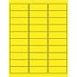 Quill Brand® Laser Address Labels, 1" x 2-5/8", Fluorescent Yellow, 900 Labels (Comparable to Avery 5972)