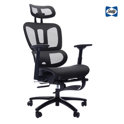 Sealy Posturepedic Astra Mesh Reclining Executive Office Chair, Black (63080)