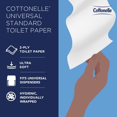 Cottonelle Professional Recycled Toilet Paper, 2-ply, White, 451 Sheets/Roll, 60 Rolls/Case (17713)