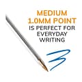 BIC Cristal Xtra Smooth Ballpoint Pen, Medium Point, Blue Ink, 24/Box, 6 Boxes/Pack (MS144E-BLU)