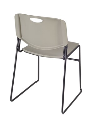 Regency Seating Cain 60" x 24" Training Table, Grey & 2 Zeng Stack Chairs, Grey (MTRCT6024GY44GY)