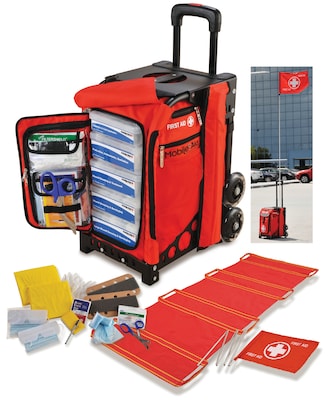 MobileAid EASY-ROLL Modular Trauma First Aid Station with BleedStop Compact 100 BLEEDING CONTROL & G