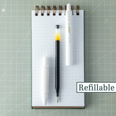 Pilot G2 Edge White Retractable Gel Pen, Fine Point, 0.7mm, Black Ink, 36 Pack (1411)