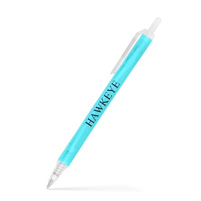 Custom Amber Frosted Translucent Stick Click Pen