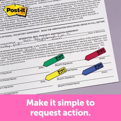 Post-it Arrow Flags Value Pack, .47" x 1.7", Assorted Colors, 252 Flags (684-VAD2)
