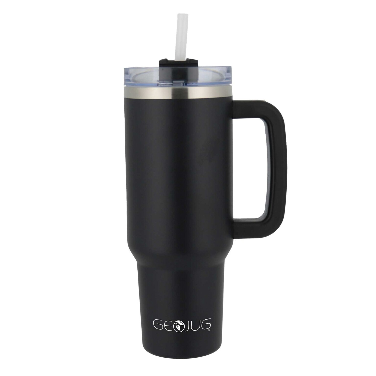 Brentwood Geojug Stainless Steel Double Walled Tumbler Cup, 40 oz., Black (CMB-1200BK)