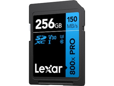 Lexar High-Performance 800x PRO BLUE Series 256GB SDXC Memory Card, Class 10, UHS-I, V30 (LSD0800P256G-BNNNU)