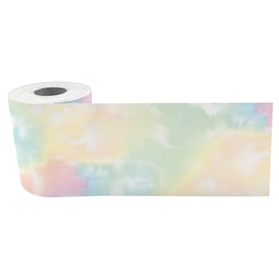 Teacher Created Resources Pastel Pop Tie-Dye Straight Rolled Border Trim, 3" x 50', 3/Bundle (TCR9155-3)
