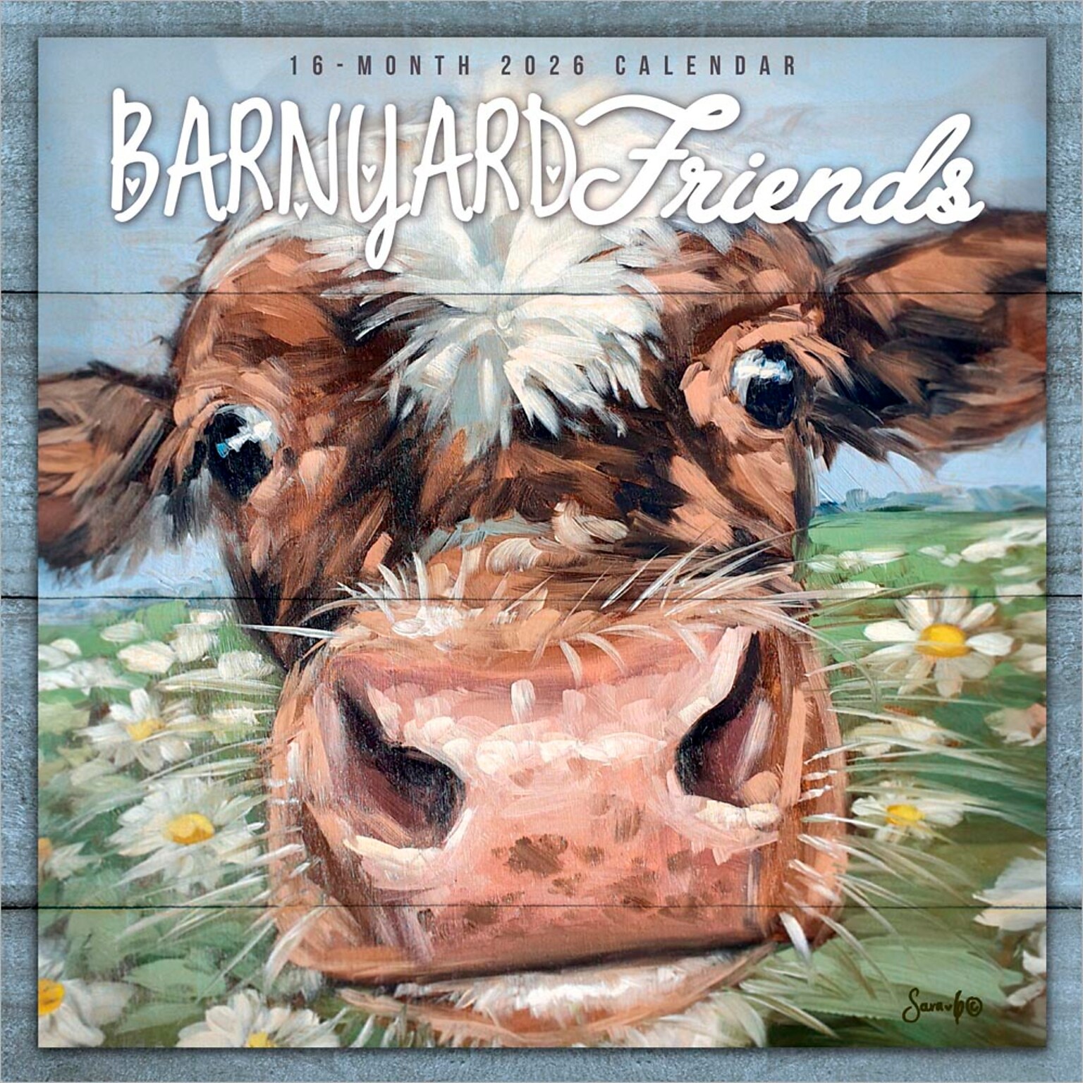 2026 BrownTrout Barnyard Friends 12 x 12 Monthly Wall Calendar (9781773728636)