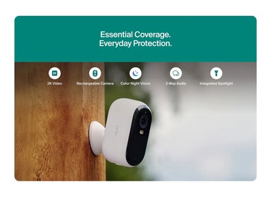 Arlo Essential 3rd Gen – 2025 2-Camera Outdoor Wireless Security System, White (VMC3280-100NAS)