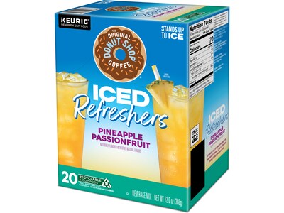The Original Donut Shop Iced Refreshers Pineapple Passion Fruit, Keurig® K-Cup® Pods, 20/Box (5000379381)