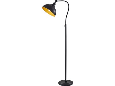 Adesso Wallace 56.5" Matte Black Floor Lamp with Dome Shade (3755-01)